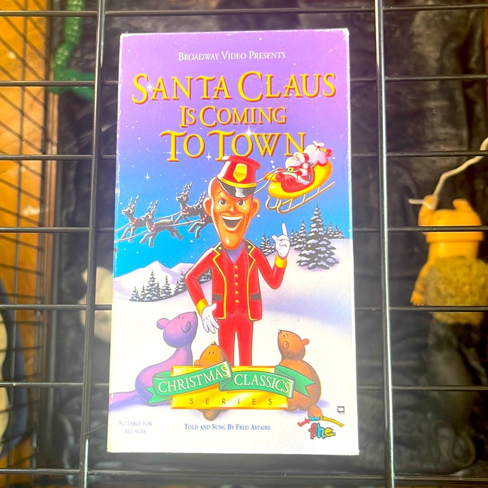 90s Santa Claus is Coming to Town Christmas VHS 📼 vintage videotape